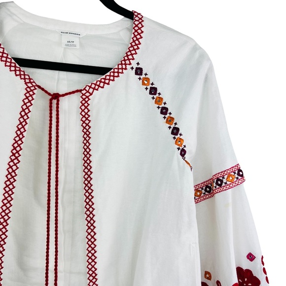 Club Monaco White Embroidered Front-Tie Oversized Cardigan/Jacket Women size XS - Picture 8 of 16